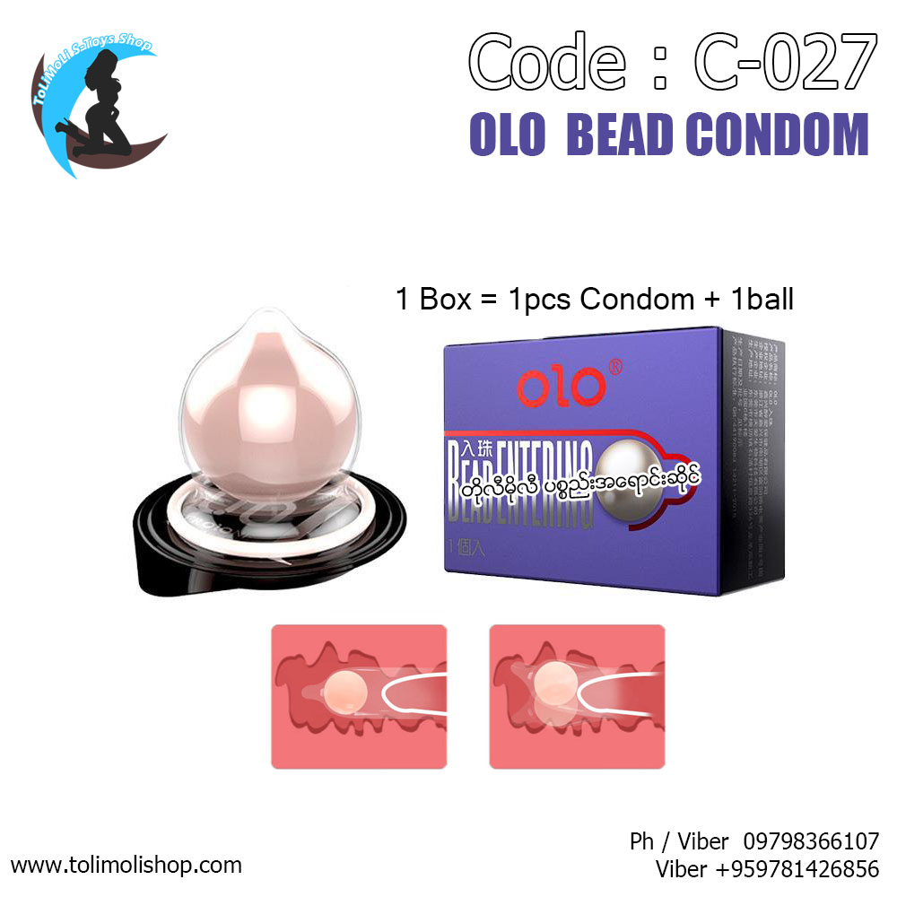 OLO BEAD ENTERING Hyaluronic Acid Ultra Thin Condom Code C 027