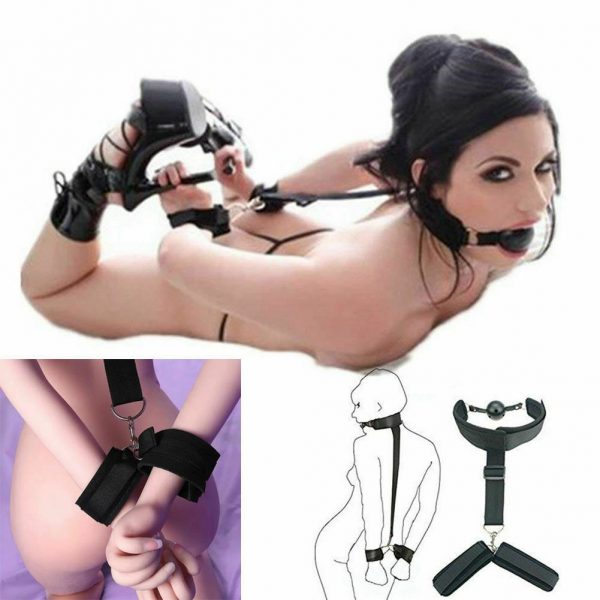 Unicoco Collar with Breathable Mouth Ball and Hand Bands for Couples Play (Code : F-178) - Image 3