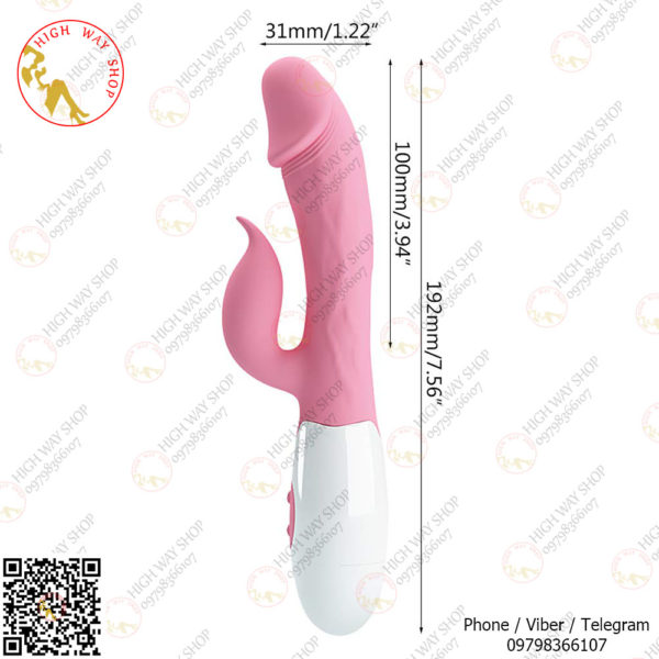 30 Speed Waterproof Rechargeable Dual Rabbit G-spot Vibration (Code : F-224) - Image 3