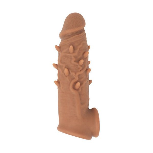 Realistic Top Liquid Silicone Penis Vibration Sleeve Extender Cock Enlargement (Code : M-154) - Image 7