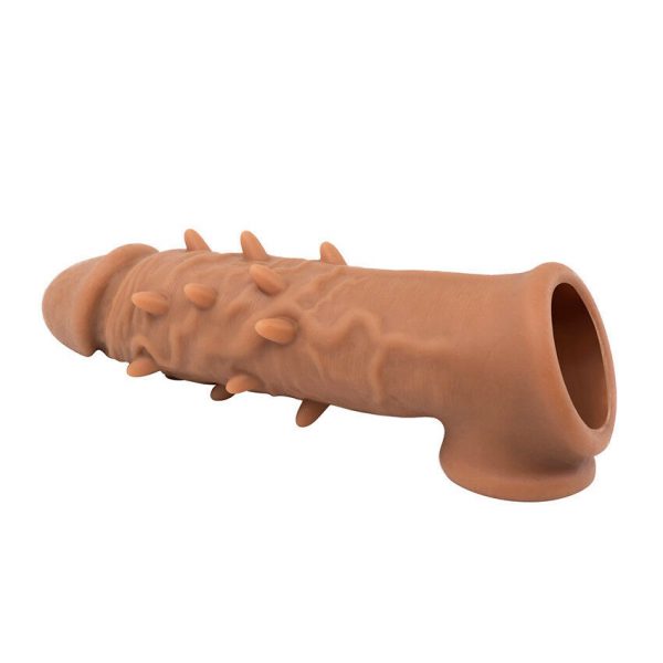 Realistic Top Liquid Silicone Penis Vibration Sleeve Extender Cock Enlargement (Code : M-154) - Image 9