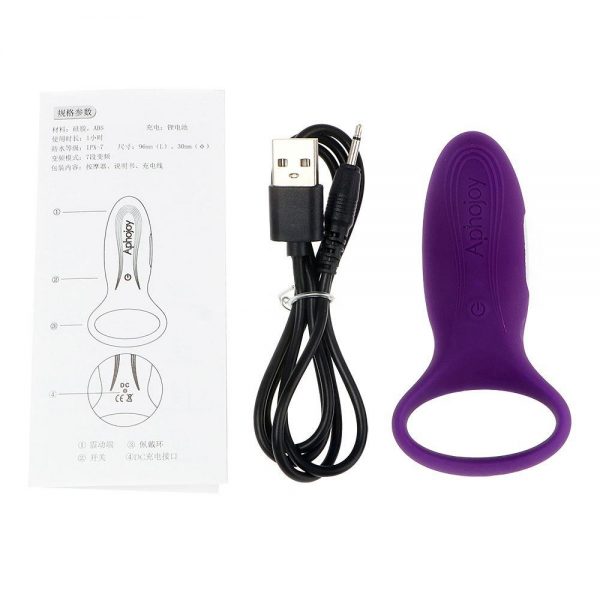 High Quality USB Rechargeable Waterproof Silicone Vibrating Ring (Code : M-051) - Image 11