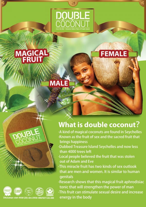 Double Coconut အမျိုးသားဖြည့်စွက်အားပြည့်ဆေး (1box) (10 Sachets) - Image 2