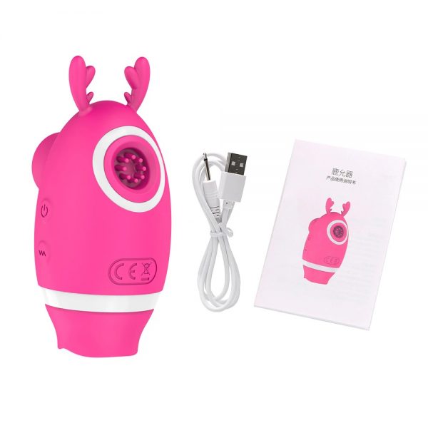 Rechargeable Cute Deer 3 in 1 Sucking Licking and Vibrating (Code : F-342) - Image 14