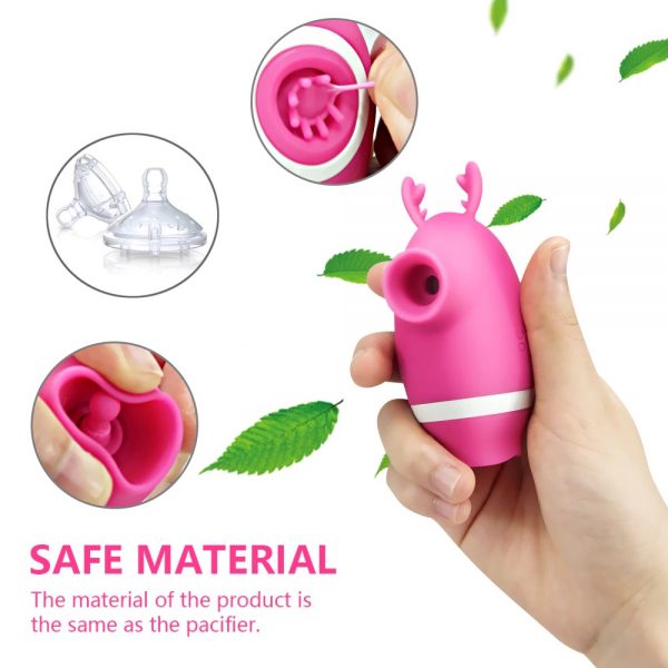 Rechargeable Cute Deer 3 in 1 Sucking Licking and Vibrating (Code : F-342) - Image 2