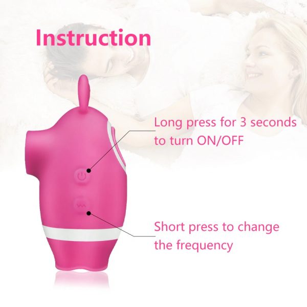 Rechargeable Cute Deer 3 in 1 Sucking Licking and Vibrating (Code : F-342) - Image 6