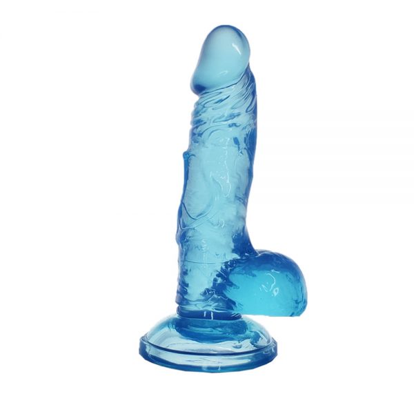 6inch High Quality Transparent Blue Jelly Soft Dildo (Code : F-365) - Image 3