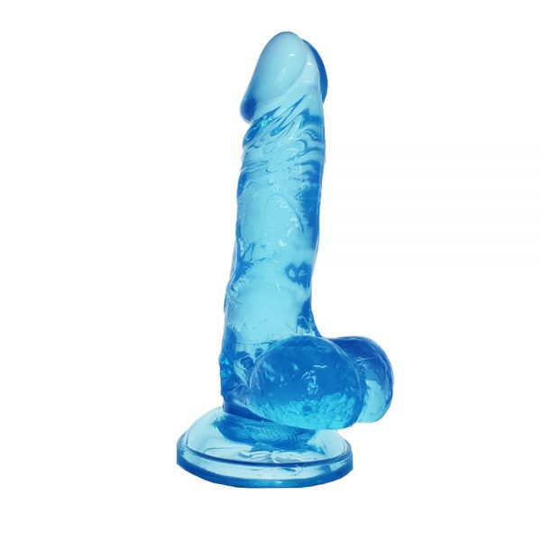 6inch High Quality Transparent Blue Jelly Soft Dildo (Code : F-365) - Image 4