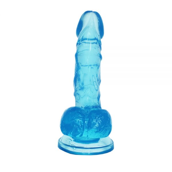 6inch High Quality Transparent Blue Jelly Soft Dildo (Code : F-365) - Image 5