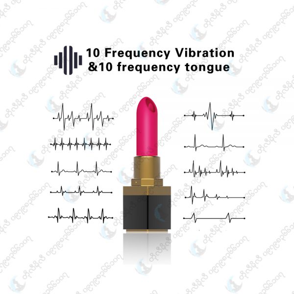 Silicone Tongue Licking Lipstick Vibration (Code : F-380) - Image 5