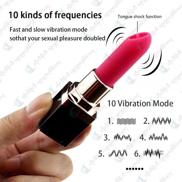 Silicone Tongue Licking Lipstick Vibration (Code : F-380) - Image 6