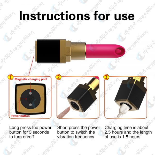 Silicone Tongue Licking Lipstick Vibration (Code : F-380) - Image 7