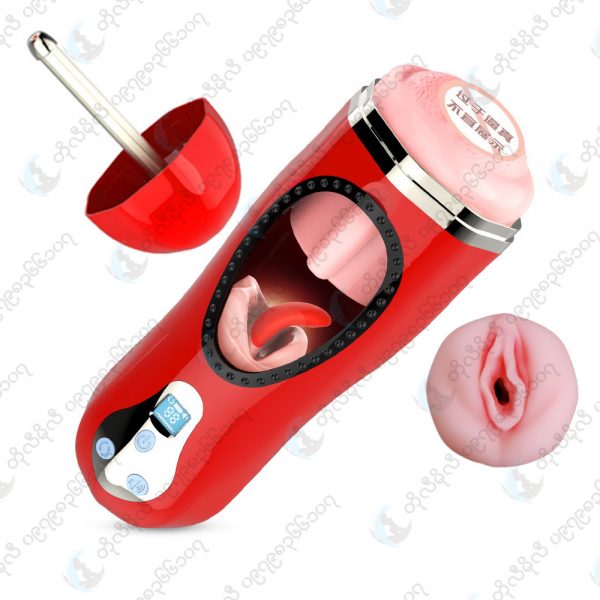 Rechargeable Realistic Pussy Tongue Licking Vibrator Masturbation Cup (Code : M-374) - Image 2