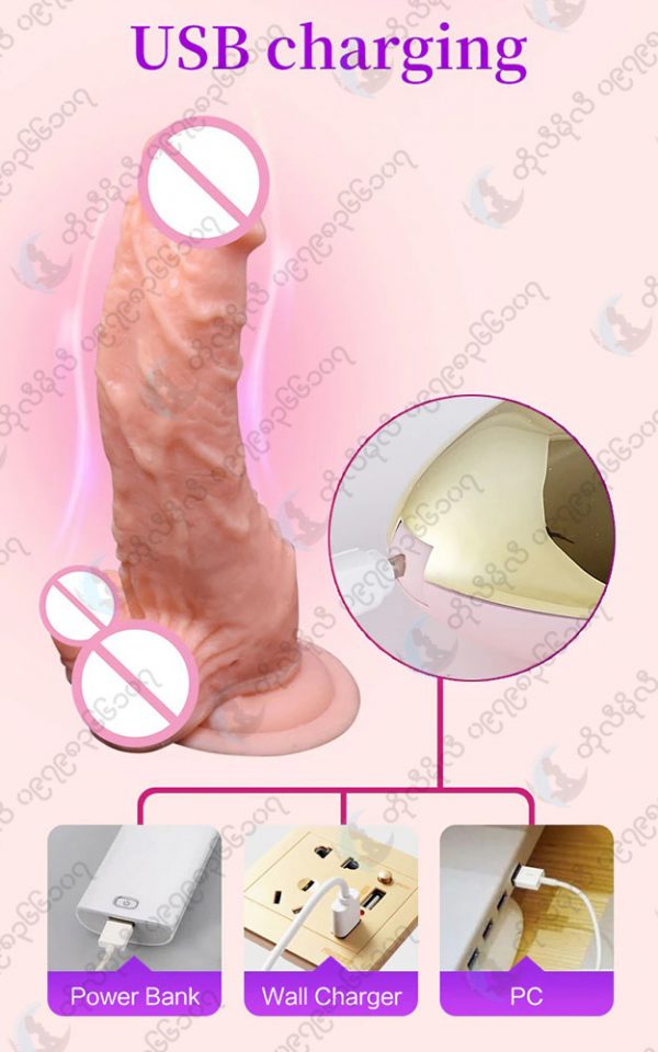 BRIAN Realistic USB Charging Heating Swing Vibrating Dildos (Code : F-396) - Image 6