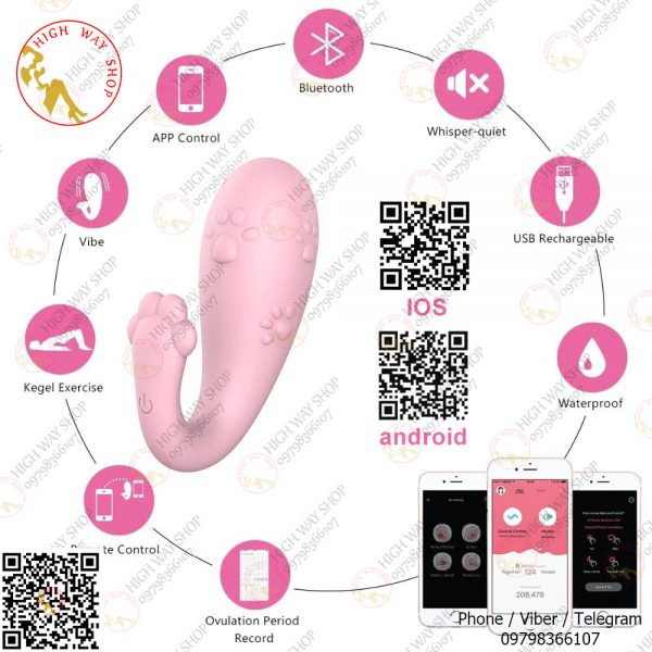 LIBO Long Distance Wireless APP Bluetooth Remote Control Vibrator (Code : F-137) - Image 4