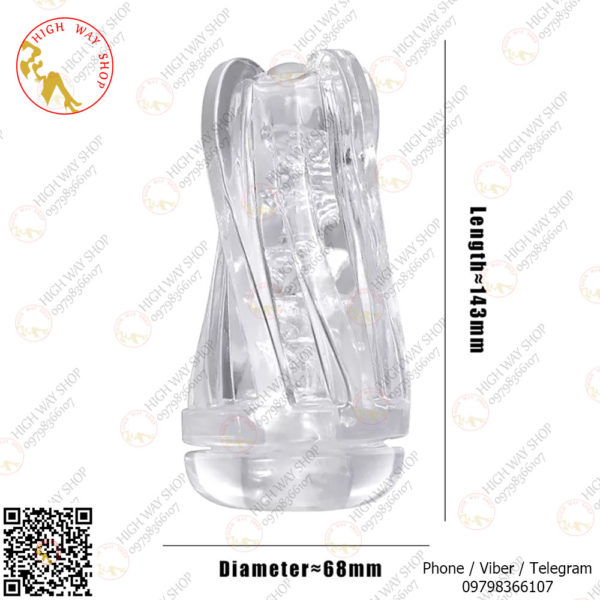 Anal Type Transparent Soft silicone Plane Cup ဆီလီကွန်ဂျယ်လီ မအတု (Code : M-444) - Image 2