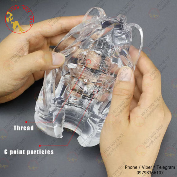 Anal Type Transparent Soft silicone Plane Cup ဆီလီကွန်ဂျယ်လီ မအတု (Code : M-444) - Image 5