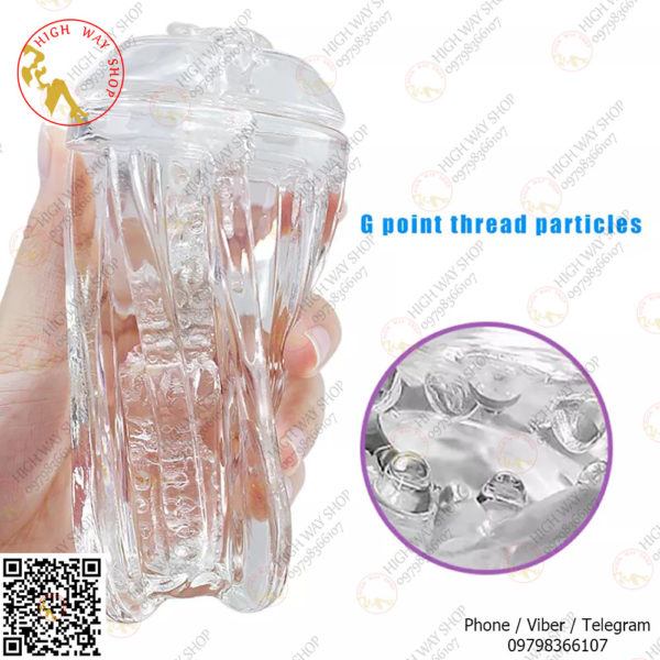 Anal Type Transparent Soft silicone Plane Cup ဆီလီကွန်ဂျယ်လီ မအတု (Code : M-444) - Image 8