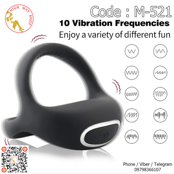 Liluya High Quality Wireless USB Rechargeable Waterproof Silicone Vibrating Delay Ring (Code : M-521) - Image 5