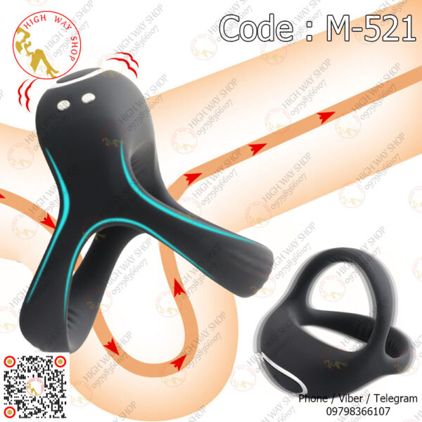 Liluya High Quality Wireless USB Rechargeable Waterproof Silicone Vibrating Delay Ring (Code : M-521) - Image 7