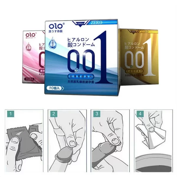 10Pcs OLO 0.01 Hyaluronic Acid Ultra-thin Special Edition Condom Blue (Code : C-034) - Image 7