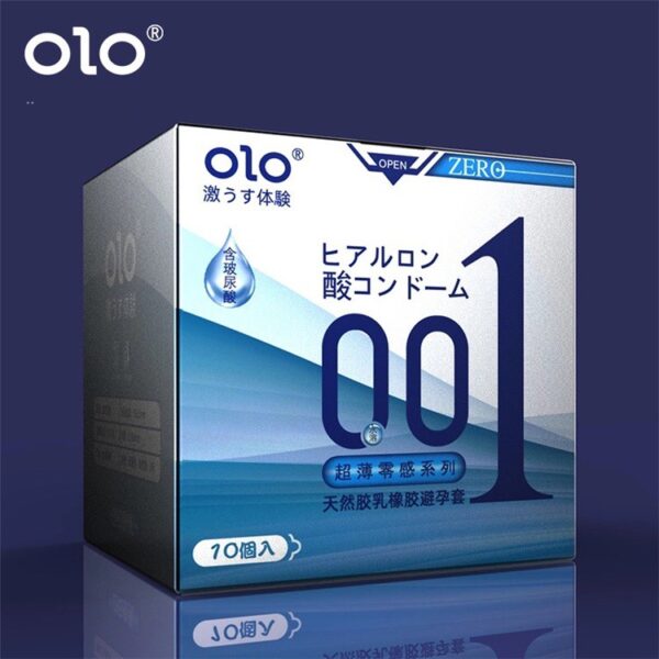 10Pcs OLO 0.01 Hyaluronic Acid Ultra-thin Special Edition Condom Blue (Code : C-034) - Image 8